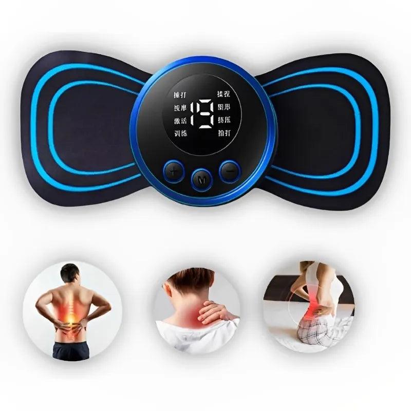 Mini Massageador Portátil com Estimulação Elétrica EMS para Alívio da Dor Muscular Cervical - Sonho Popular Loja Virtual