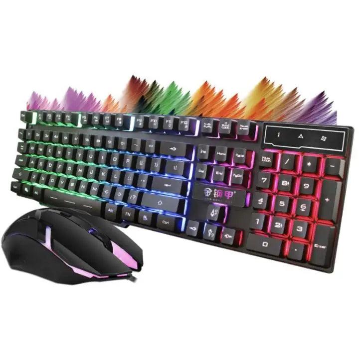 Kit de Mouse Durawell 3200Dpi e Teclado Gamer Semi Mecânico DW 300 Rgb - Sonho Popular Loja Virtual